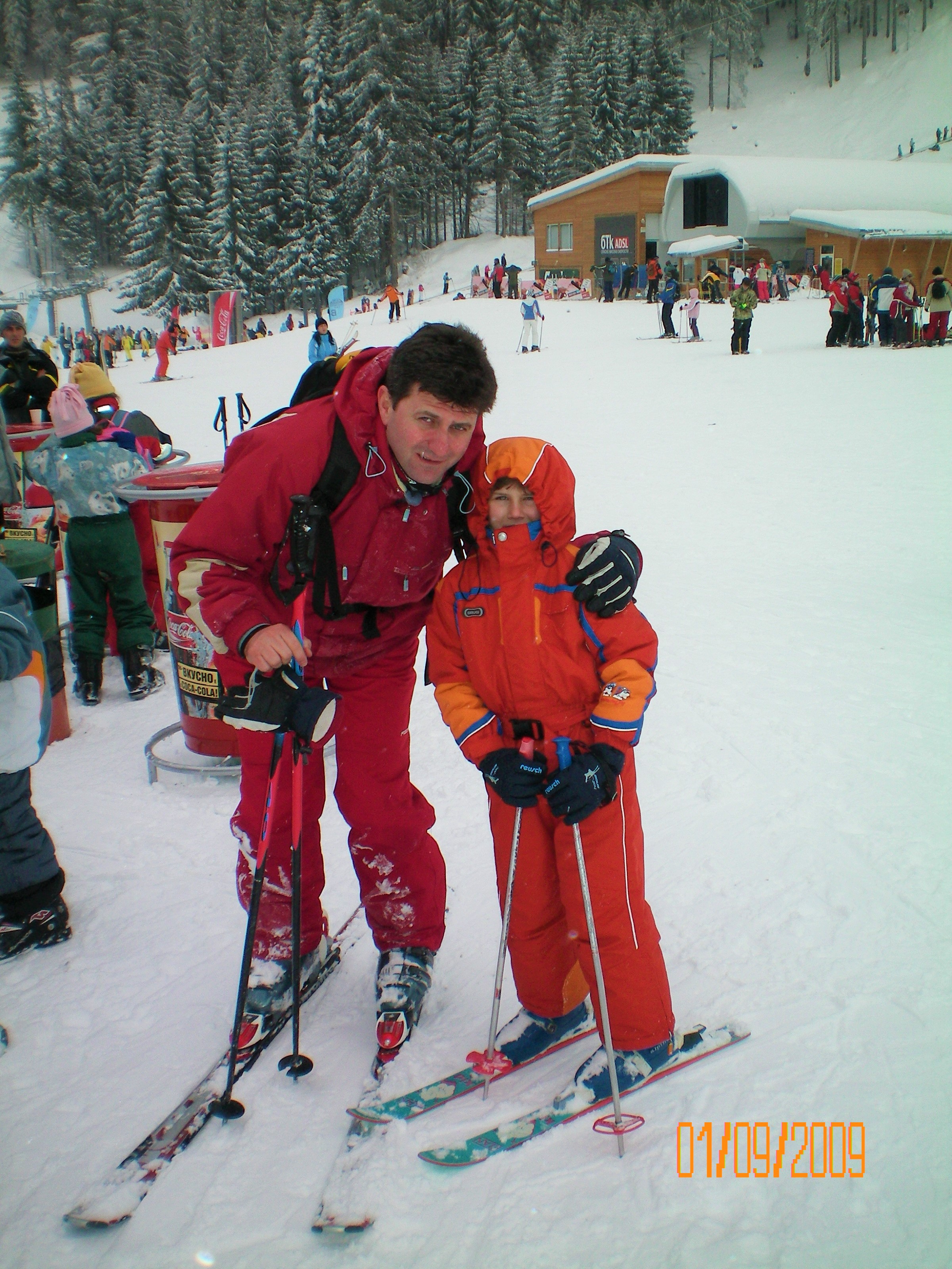 Kristina ski photo with her father