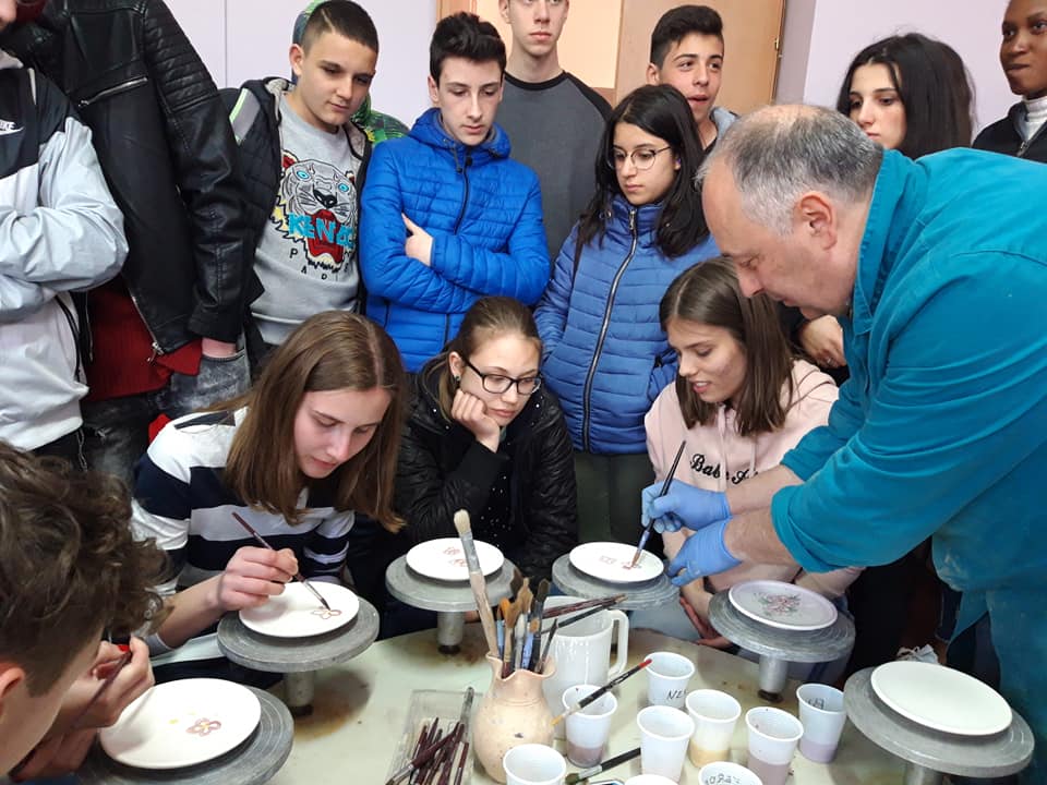 painting clay objects