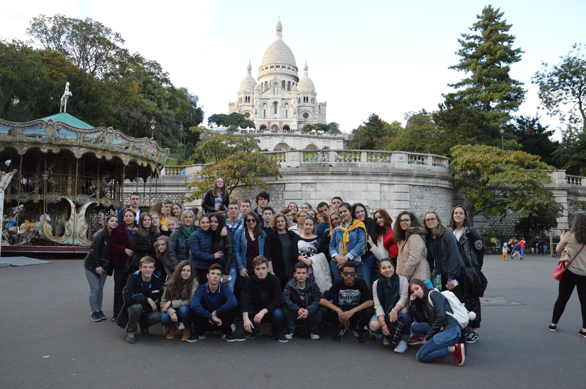 group photo at Sacre Coeur